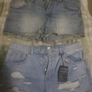 2 new forever 21 mid waist sexy shorts size 29 and